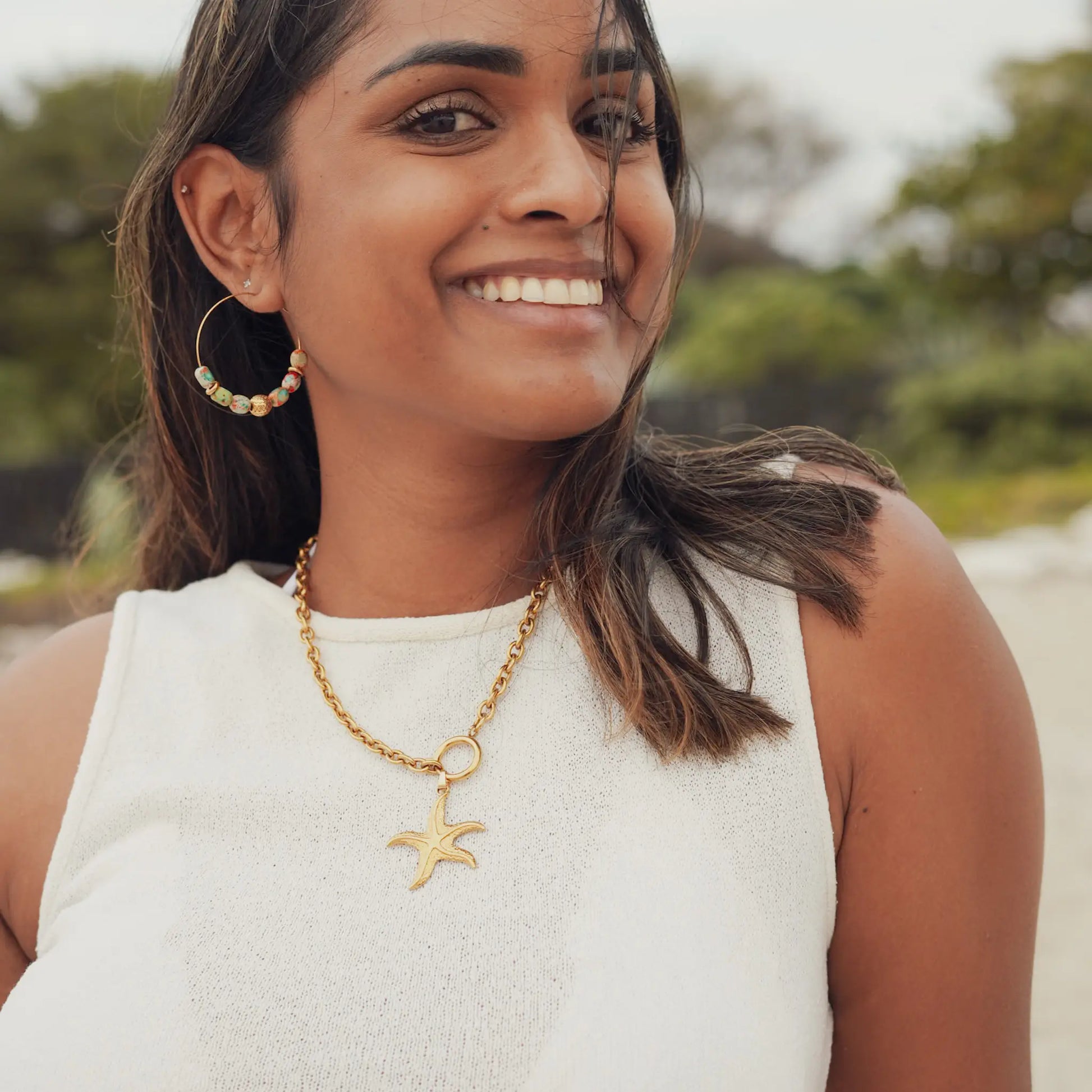 Collier Stella étoile de mer | En acier inoxydable
