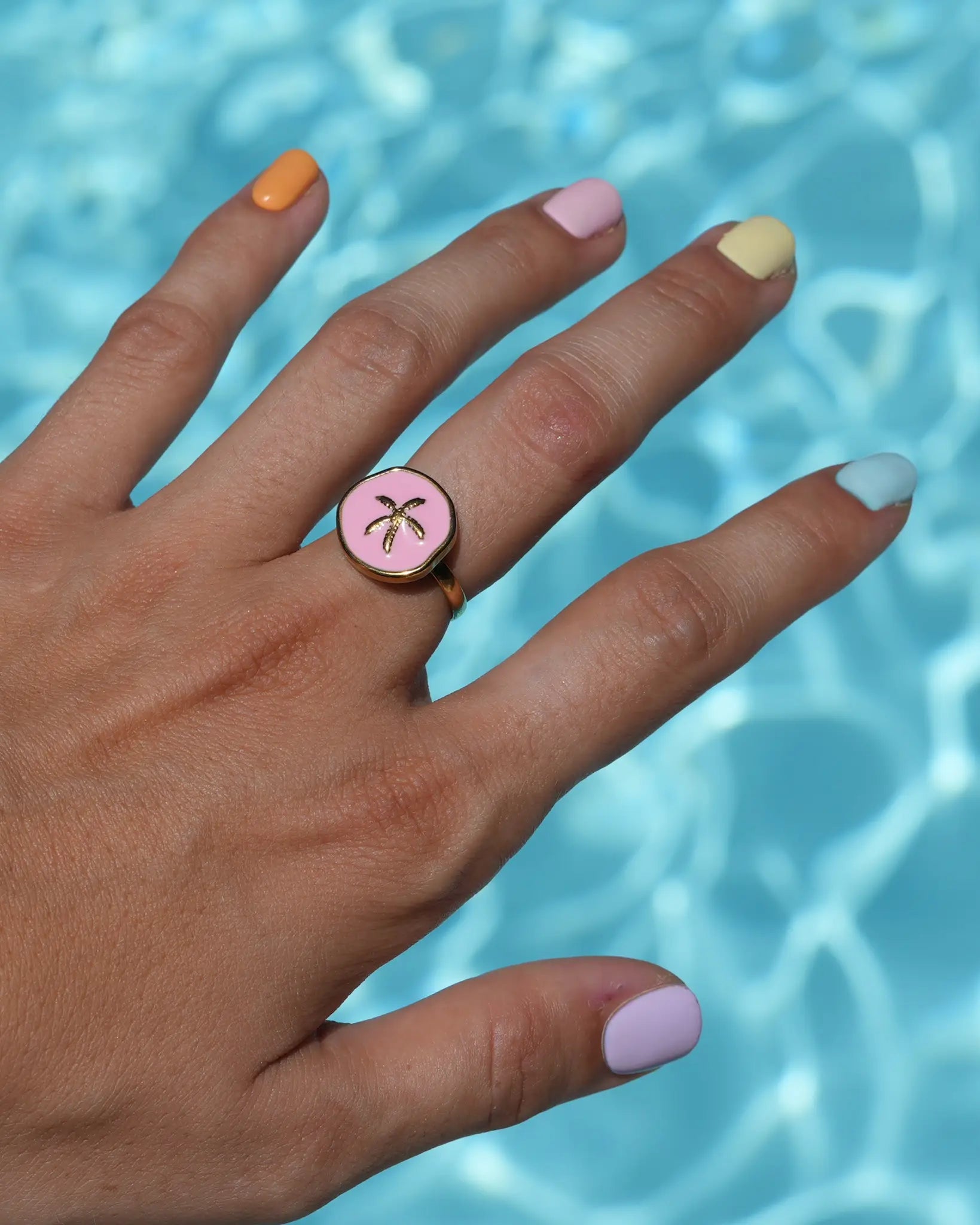 bague Emy étoile de mer acier inoxydable rose maye-Mayé réunion