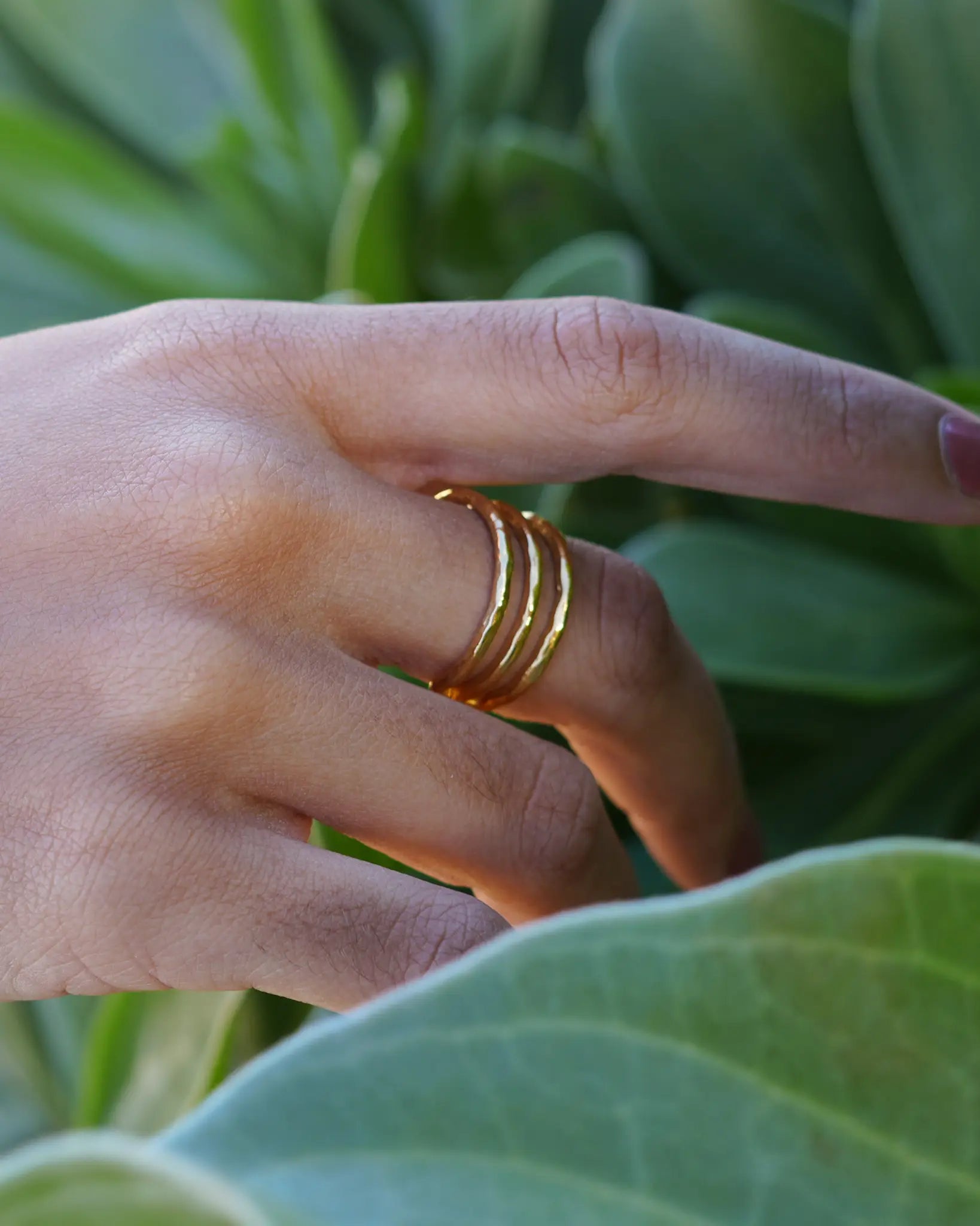 bague Victoria triple texturée maye-mayé bijoux marque réunionnaise