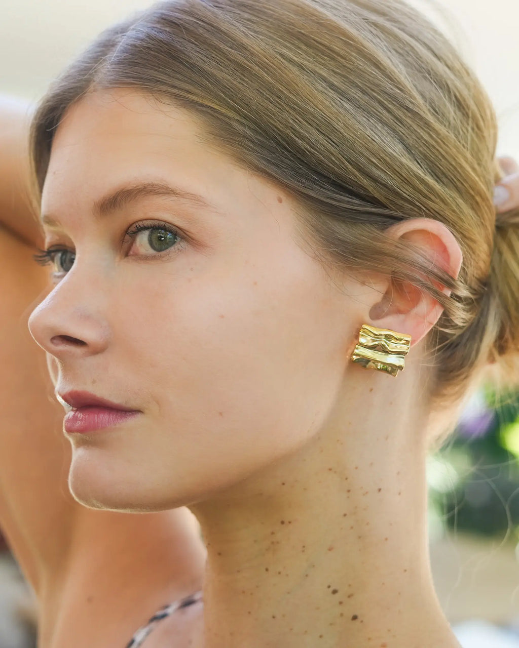 boucles d'oreille Carla acier inoxydable drapées maye-maye Réunion