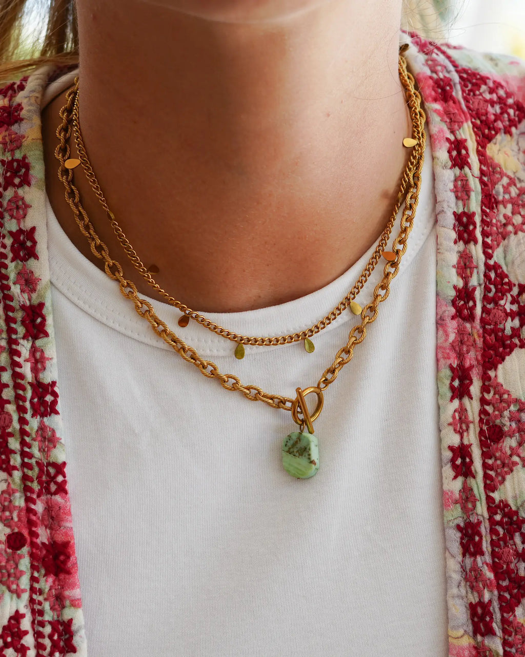 Collier Cassie ras de cou en acier inoxydable bijou fait main à la Réunion par Maye-Mayé